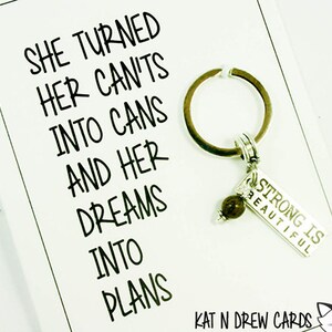 Rêves en carte de Plans.  Carte de motivation.  Inspiration porte-clé carte.  KEY015