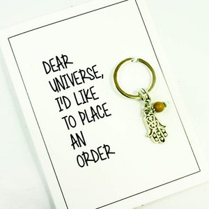 Universo caro Card.  Carta di motivazione.  Ispirazione portachiavi Card.  KEY014