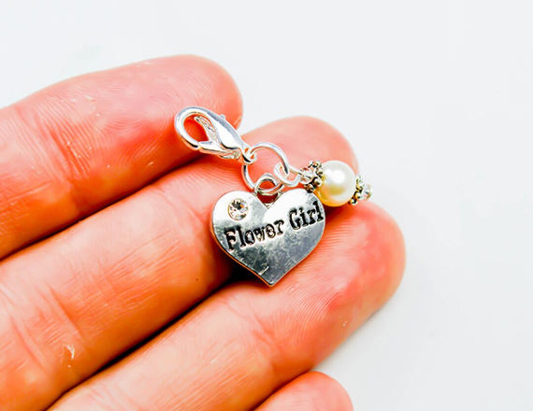 Flower Girl Charm Flower Girl Thank You Wedding Party Etsy