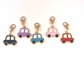 Car Planner Clip Charm |  Enamel car Zipper charm | zip Charm | Agenda accessory | New Driver Zip  Charm | Car Planner accessory charm 422