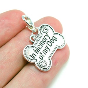 Loss of a Dog Charm. Loss of a Pet. Sorry for your Loss. Dog Bone Charm. SCC346