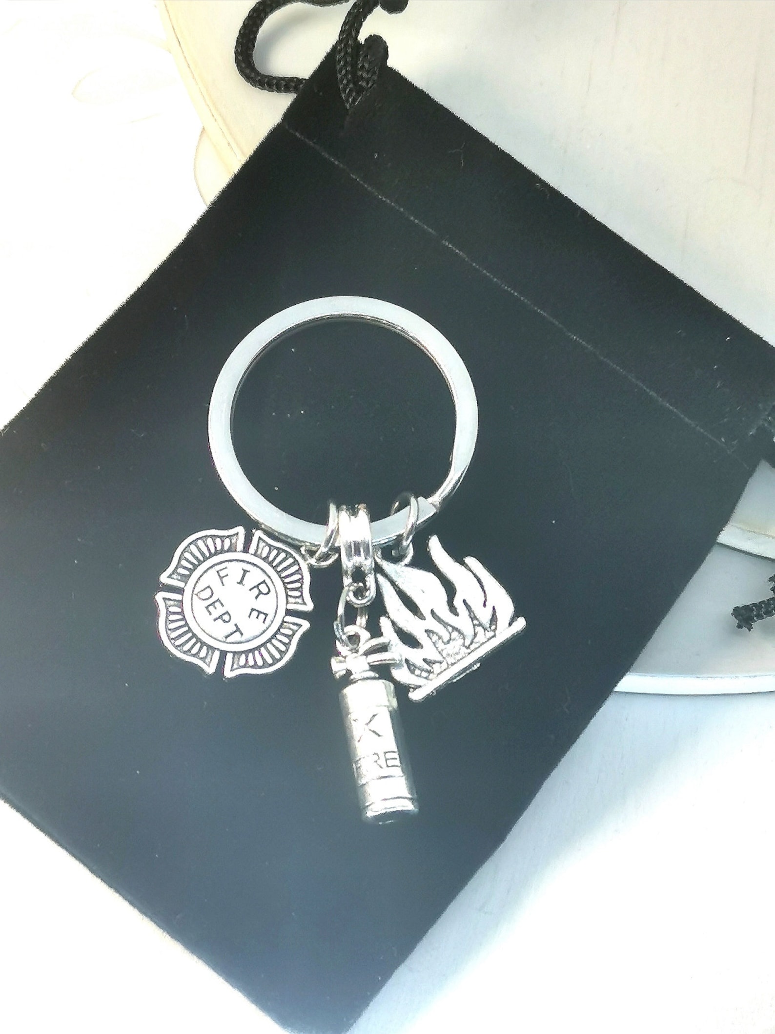 Fireman Keyring, Fireman Gifts, Firefighter Gifts, Fireman Keychain ...