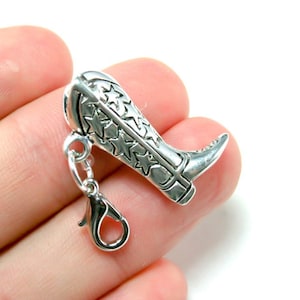 Cowboy Boot Clip on Charm | 3D Cowboy clip zipper charm Charm | Stampede Zipper Charm | Western Boot Clip on charm | Zipper Charm - S158