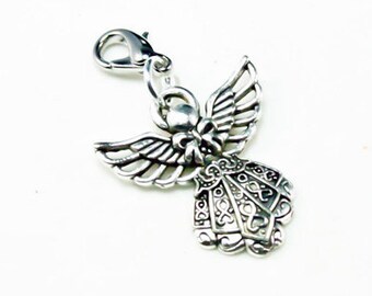 Angel Charm. Silver Tone Angel Charm for Religious Occasion