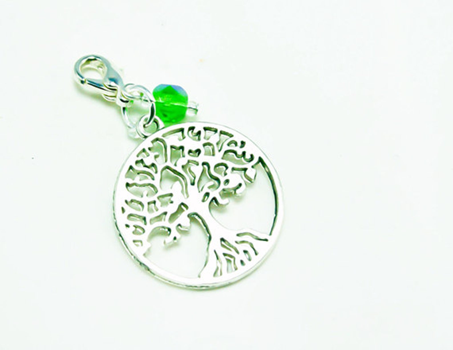 Tree of Life Charm. Buddhist Charm With Green Beaded Tree of Etsy