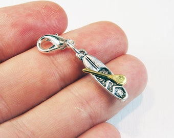 Canoe Charm - 3D Canoe Charm - Boat Charm - Kayak Charm - Camping Charm - water sports charm - zipper charm - Bracelet charm SCC1011