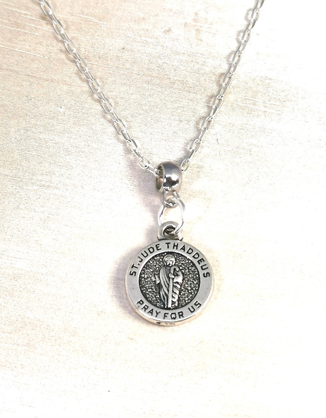 St Jude Necklace St Jude Medal Saint Jude Necklace Patron Saint Jude ...