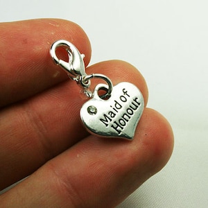 Maid of Honor Charm. Wedding Charm for Maid of Honour. Bridesmaid Charm. SCC538