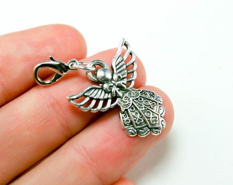Angel Charm. Silver Tone Angel Charm for Religious Occasion