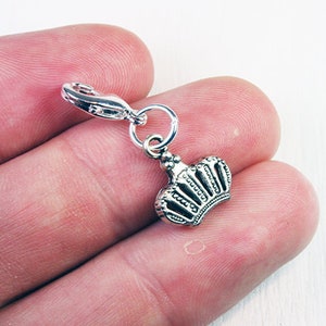 Crown Charm, Queens Hat Charm, Princess Charm, Royality Charm, Charms for Bracelets, Clip on Bracelet Charms SCC1092