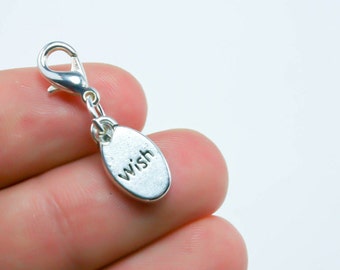 Make Your Own Jewelry -  Wish Charm - Birthday Charm - Clip On Charm - SCC026