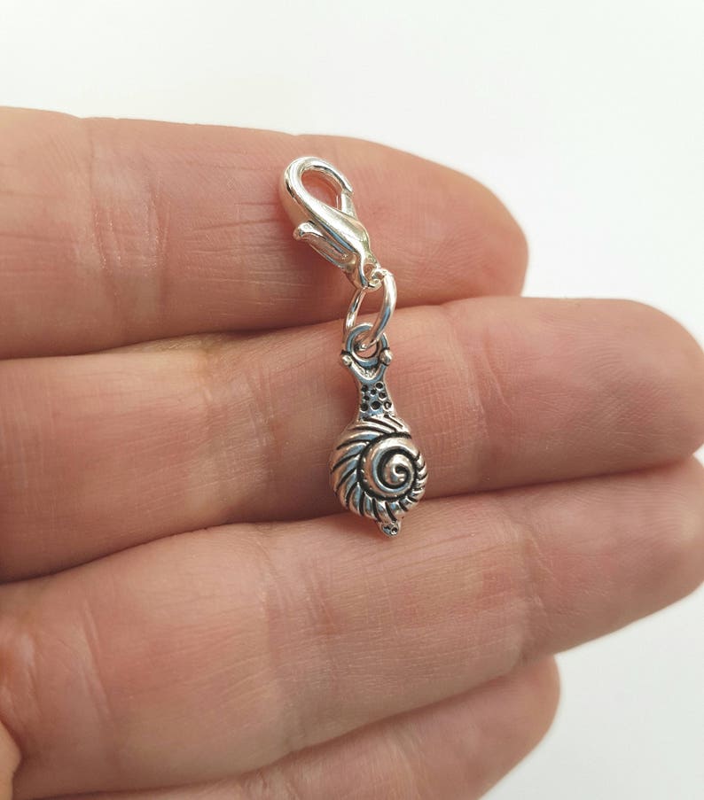 Snail Clip on Charm Bug zipper pull charm slow and steady progress Bracelet charm Clip on Charm Planner charm Keychain charm 871 image 1