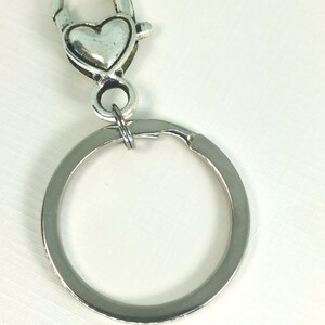 Build a KeyChain Charm Key Ring. Custom Beach Keyring Heart Custom Key Ring with Charms. BKC017 image 2