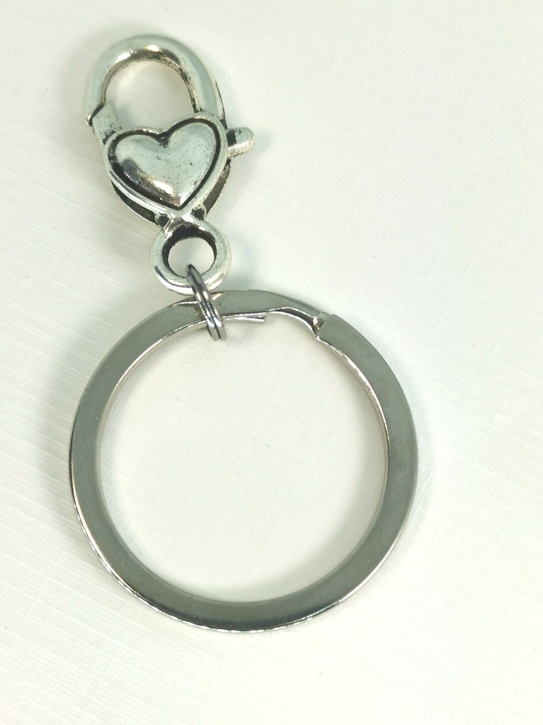 Build a KeyChain Charm Key Ring. Custom Beach Keyring Heart Custom Key Ring with Charms. BKC017 image 2