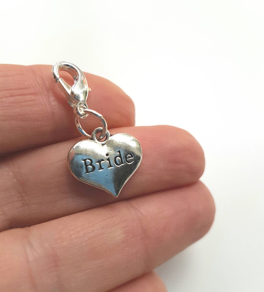 Bride Clip on Charm Wedding Bracelet Add on Bride Charm Bridal Clip on Bouquet Charm Brides