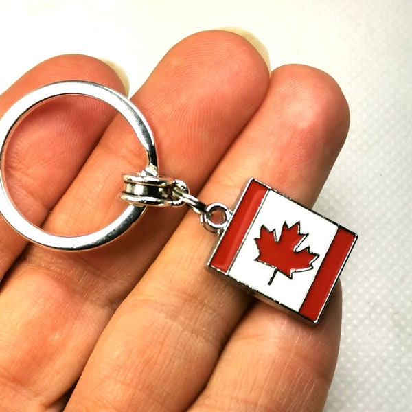 Canadese vlag sleutelhanger, Canadezen, Canadese trots, liefde Canada, Canadese vlag SCC1442