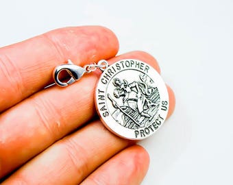 Saint Christopher Protection Charm | St. Christopher Protection Pendant | Saint Charm | Protection While you travel Charm|- 3D Charm SCC913