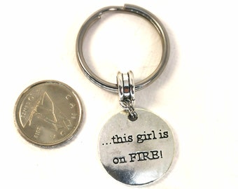 This Girl is on Fire Keychain | Success keychain | New promotion | You Did it  Purse keyring | Purse charm | Bag keychain Charm  | 241