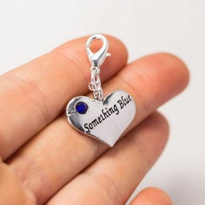 Coś niebieskiego Bukiet Charm | Powodzenia Klip Ślubny Charm | Ślubny bukiet ślubny Charm | Szczęśliwy dzień ślubu Charm | Niebieski ślub 708