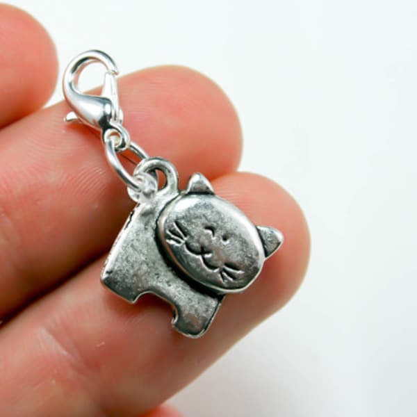 Cat Bracelet Charm | Cat Lover add on Bracelet Charm | Pet Lover Cat Charm | Cat Mom Bracelet charm | Crazy cat lady zipper pull charm  S089