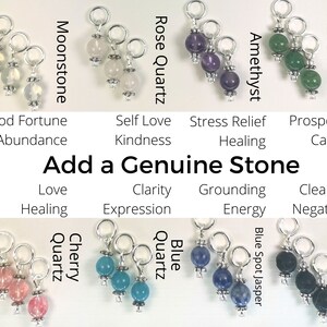 Genuine Stone Add a Charm - 6MM Healing Stone - Add a Stone to Your Bracelet -Additional Charms SCC1306