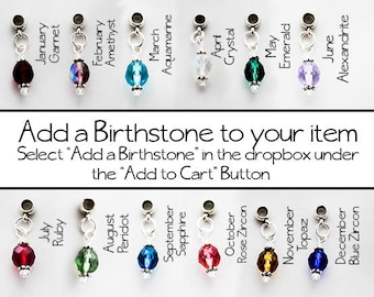 Birthstone Pendants - Birthstone Pendants with Bales - Add a Birthstone to your Necklace - Czech 8mm Crystal Birthstone Pendant - Scc932