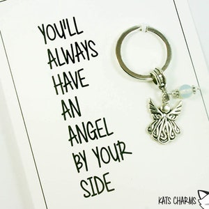 Angel By Your Side Card.  Tarjeta Guardia Angel.  Tarjeta llavero de apoyo.  KEY049
