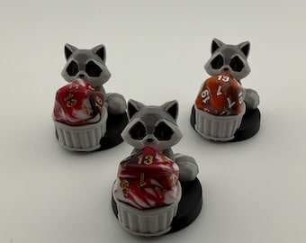 3D Printed Raccoon Dice Holder – Tabletop Gaming Accessory