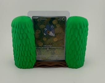 Espositore per carte a tema verde/grado per giochi di carte collezionabili (Pokémon/MTG/ecc.)