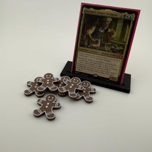 Gingerbread Man Food Creature Tokens - Cookie Shaped