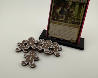 Gingerbread Man Food Creature Tokens - Cookie Shaped