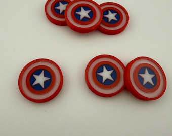 Red, White, & Blue Shield Tokens – Superhero Inspired MTG Shield Counters
