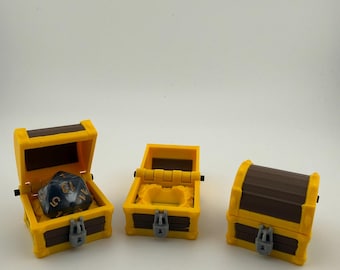 Treasure Chest Dice Holder  MTG Token Box  DnD Dice Vault  3D Printed Tabletop Accessory