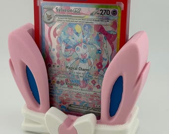 Sylveon Inspired Card Display Stand – 3D Printed Slab Holder (PSA, CGC)