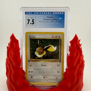 Fire‑Type / Flame‑Themed TCG Card Stand for Slabs & Toploaders
