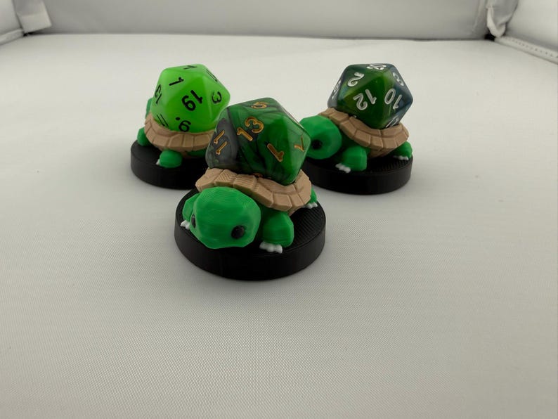 Turtle Shell Fantasy Token 3D Printed Turtle Ninja Token Dice and Display Holder - MTG Commander ...