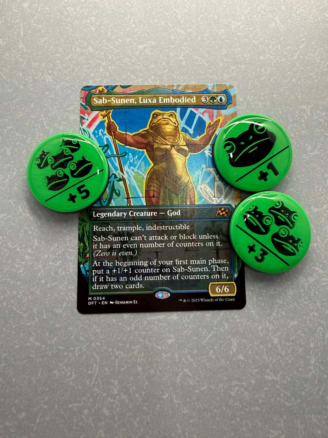 MTG Frog +1/+1 Croak Counters | Green and Black Tokens, Commander EDH ...