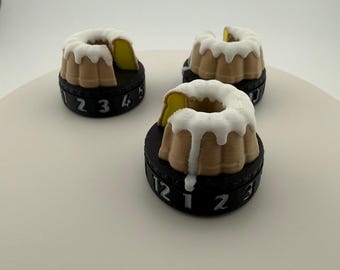 Lemon Pound Cake Clicker • 1-12 Dial Counter • Meme Fidget Toy