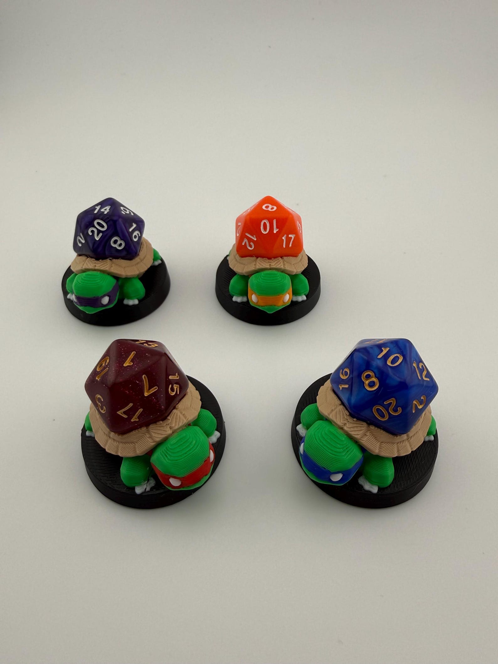 Turtle Shell Fantasy Token 3D Printed Turtle Ninja Token Dice and Display Holder - MTG Commander ...