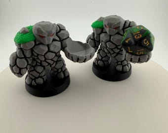 3D Printed Golem / Elemental / Construct Dice Holder | MTG Commander EDH Accessory