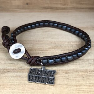 NAVY Wife Single Wrap Bracelet