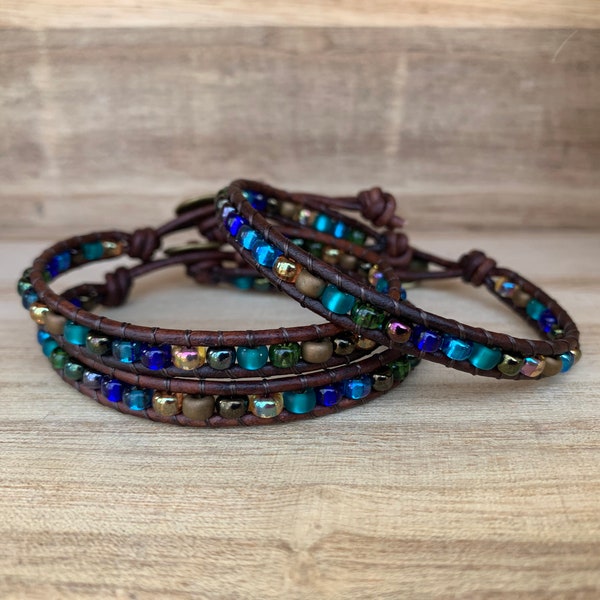 Peacock Single Wrap Bracelet