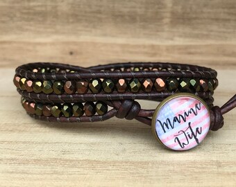 MARINE Wife Double Wrap Bracelet