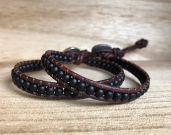 Black Single Wrap Bracelet