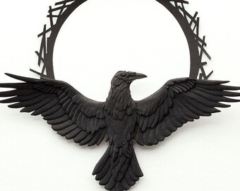 Raven Rising - original paper sclupture by Tiffany Miller Russell