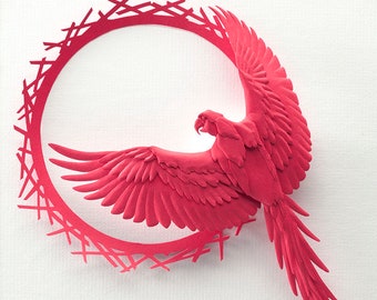 Blank Card - 'Tropics Rising' - print of paper sculpture