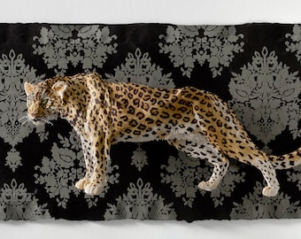 Blank Card - 'Gold and Bold' - Leopard Paper Sculpture, Print
