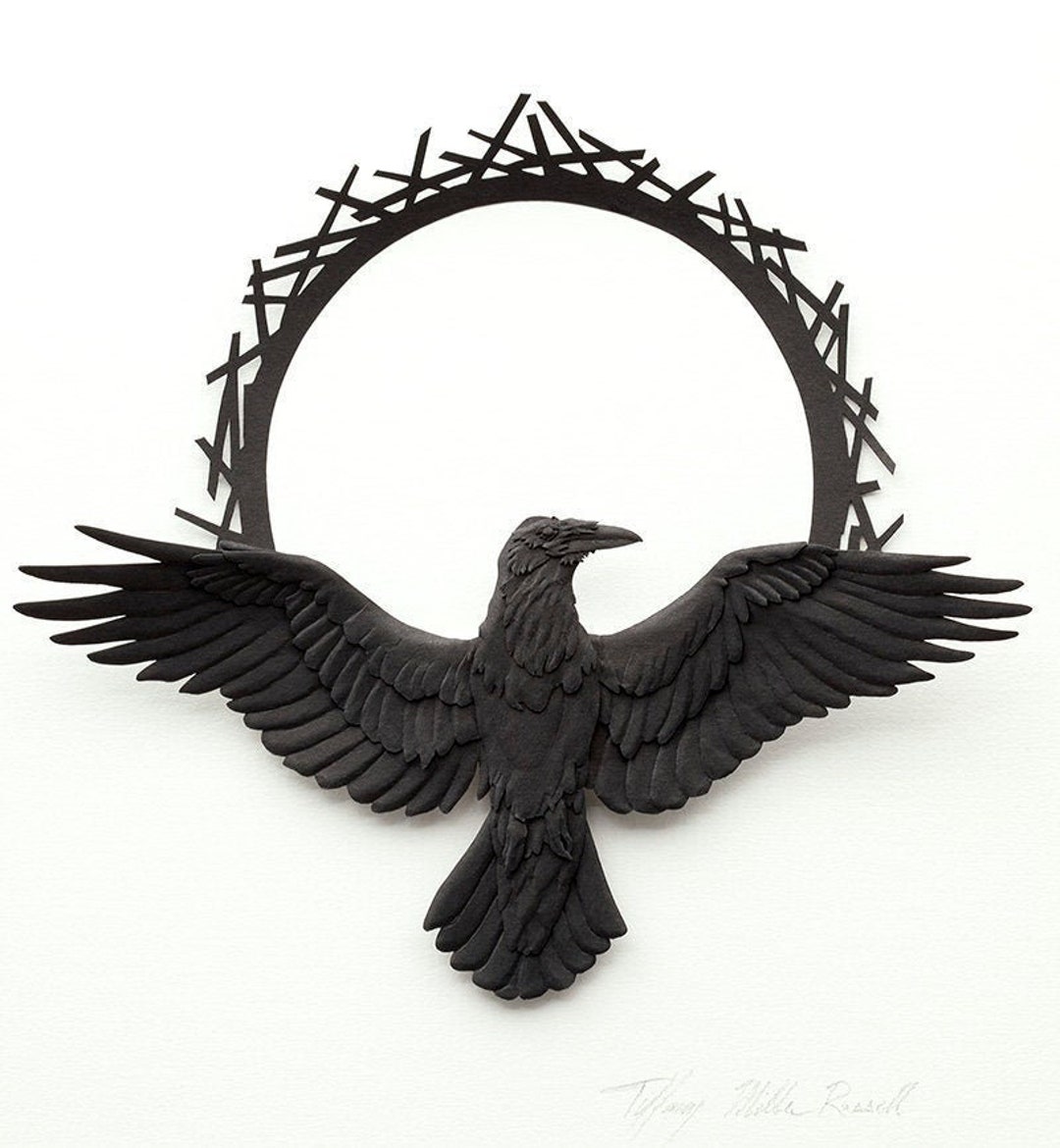Raven Rising - Original Paper Sclupture by Tiffany Miller Russell - Etsy