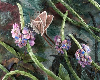 Beautiful Brown - Giclee Print of Longtail Butterfly Paper Sculpture