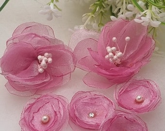 Fabric Flowers, Pink Flower